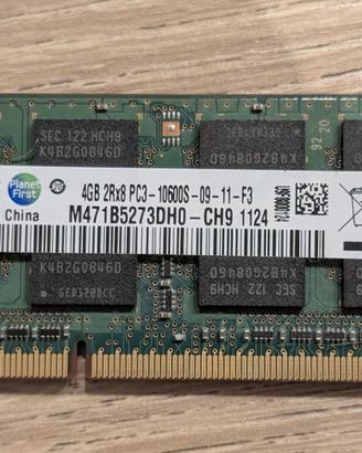 Banco RAM Samsung 4GB per Laptop Dell XPS 502L