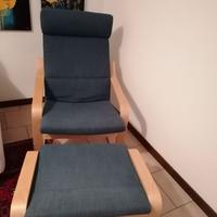 poltrona e poggiapiedi
