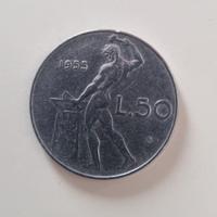 Moneta da 50 lire (anno 1955)