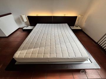 Camera da letto completa: letto LED, armadio, comò