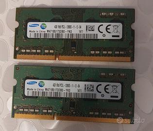 Coppia SODIMM 4Gb PC3L per Laptop