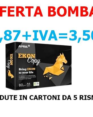 risme di carta A4 80gr ultra bianca risma da 500fg