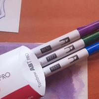 3 Marker Professionali Tombow a due punte nuovi