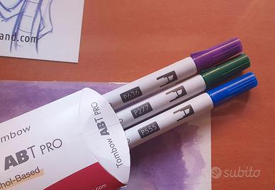 3 Marker Professionali Tombow a due punte nuovi