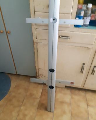 Porta TV da parete con piani in cristallo