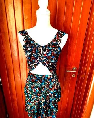 Completo top & gonna stelle multicolor