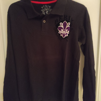 Polo uomo manica lunga berik tg.S giglioviola nera