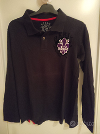 Polo uomo manica lunga berik tg.S giglioviola nera