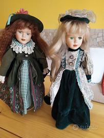 Bambole dama inglese con borsetta