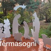 Presepe in legno per esterno