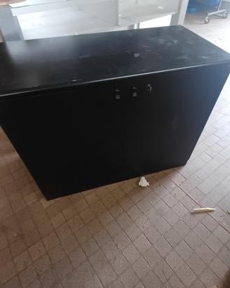 armadio basso ufficio nero