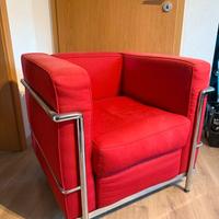 LC2 Poltrona in cotone rosso di MDF ITALIA Milano