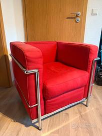 LC2 Poltrona in cotone rosso di MDF ITALIA Milano