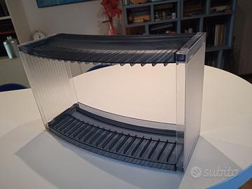 porta dvd in plastica traslucida vintage