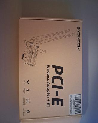 scheda  PCI-E wifi 6e, bluetooth 5.3, pc fissi