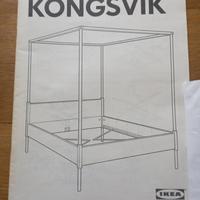 LETTO BALDACCHINO IKEA KONGSVIK 1,68 PER 2,12