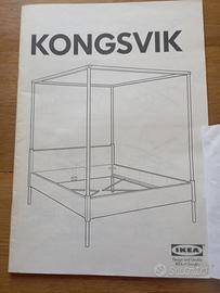 LETTO BALDACCHINO IKEA KONGSVIK 1,68 PER 2,12