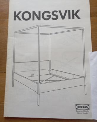 LETTO BALDACCHINO IKEA KONGSVIK 1,68 PER 2,12