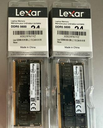 32gb ram ddr5 5600 SODIMM (2 banchi da 16gb)