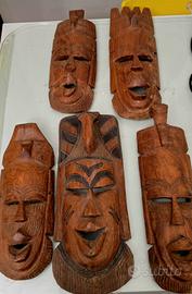 ARREDAMENTO maschere legno fatte a mano originali
