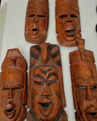 ARREDAMENTO maschere legno fatte a mano originali