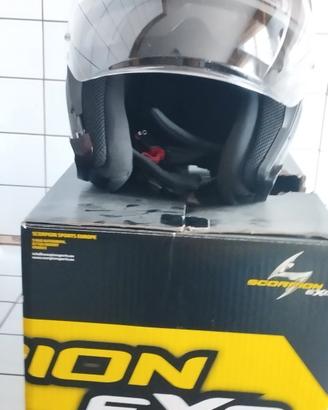casco scorpion exo   misura s  + sotto casco alpin