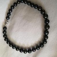 Collana di vere perle colore tahiti 925