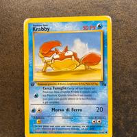 Krabby 1 edizione Set Fossil 51/62 Pokemon