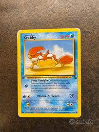 Krabby 1 edizione Set Fossil 51/62 Pokemon