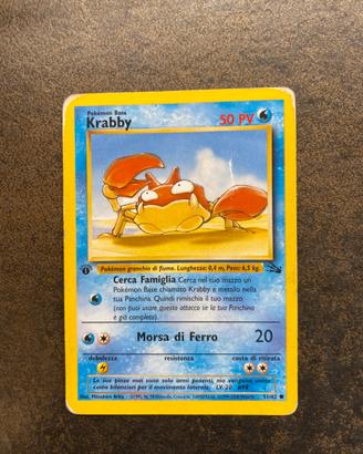 Krabby 1 edizione Set Fossil 51/62 Pokemon