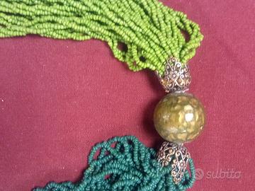 collana vintage etnica multifilo