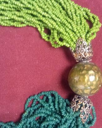 collana vintage etnica multifilo