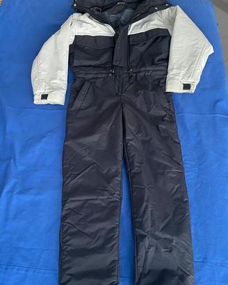 Tuta sci uomo ragazzo Anzi Besson nero/grigio 48