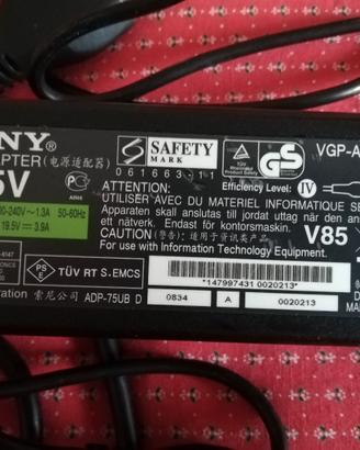 Caricabatterie per notebook Sony vaio 