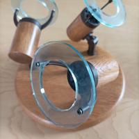 Plafoniera rotonda da soffitto 3 faretti