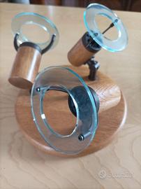 Plafoniera rotonda da soffitto 3 faretti