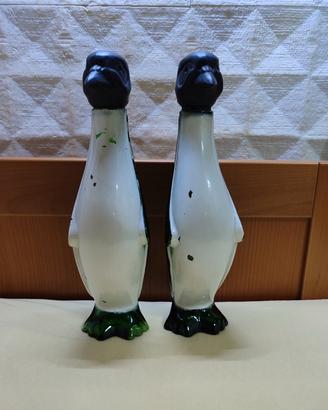 Coppia Bottiglie Pinguino Vintage Anni 60 