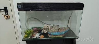 acquario con mobile, pampa e accessori 