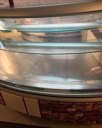 Vetrina refrigerata grande vetri curvi temperati