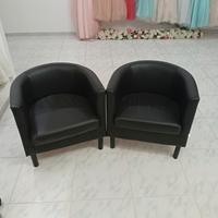 2 poltroncine Ikea nera 