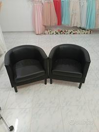 2 poltroncine Ikea nera 