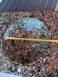 Lavabo in madreperla quarzo e resina