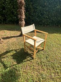 Set di Sedie in Legno e tessuto