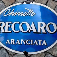 RECOARO INSEGNA SMALTATA BOMBATA ORIG. 1950 MINT