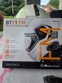 Interfono Midland BTX1 FM coppia con scatola origi