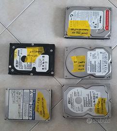 N. 5 hard disk 3.5" Ata - IDE e SATA
2 dischi SATA