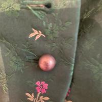 Bustier in cottone  verde con fiori