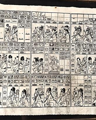 quadro con cornice stampa del calendario Maya