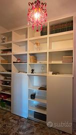 LIBRERIA BIANCA CON ANTE SCORREVOLI