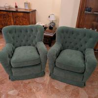 Poltrone Velluto Verde  Schinale Capittonè